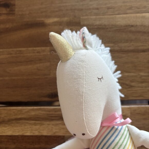 Alimrose Yvette Plush Unicorn Toy Doll Rainbow Stripes Girls Pink Tutu Skirt - Picture 5 of 9